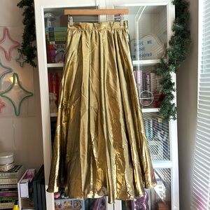 VINTAGE GOLD PROPHECY MIDI SKIRT SIZE 8 BUT LOOKS TO RUN SMALL